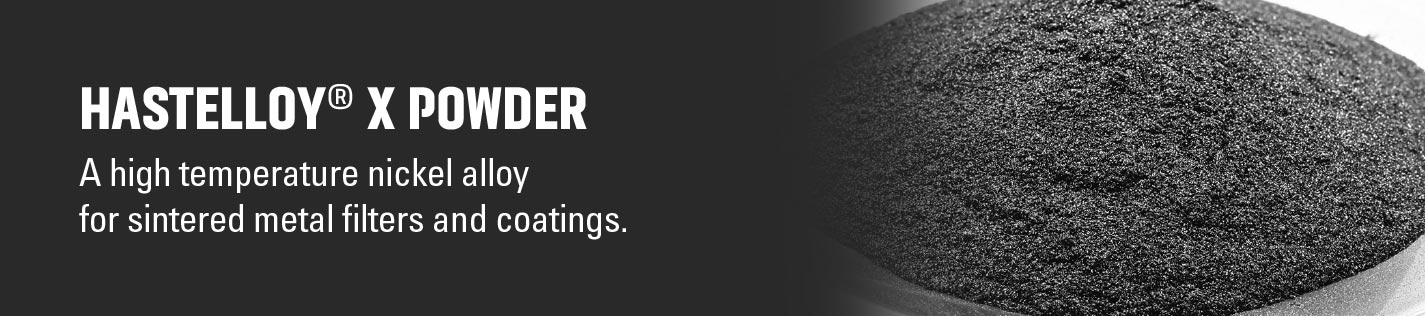 Hastelloy X powder suitable for sintered metal filters and coatings