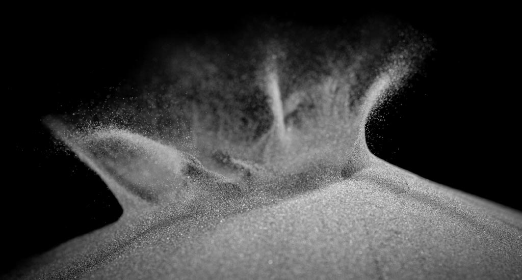 Close-up view of 17-4 PH alloy powder particles, highlighting their uniform size and quality