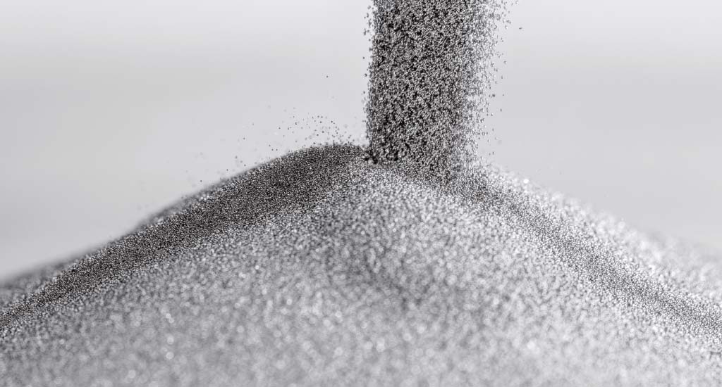 Detailed view of 430L stainless steel powder applications in manufacturing and engineering