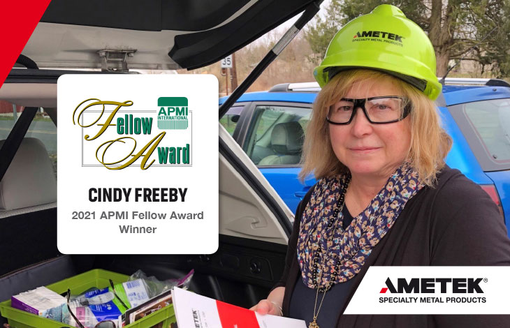 Women in Engineering - Interview with Cindy Freeby, metal powders, tube, strip regional sales managerat AMETEK Metals